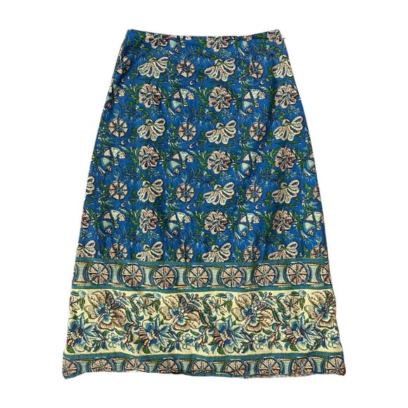 Love the Label Dresses & Skirts - Love the Label Floral Midi Skirt Blue Size Small Tropical Hawaii Boho Maximalist